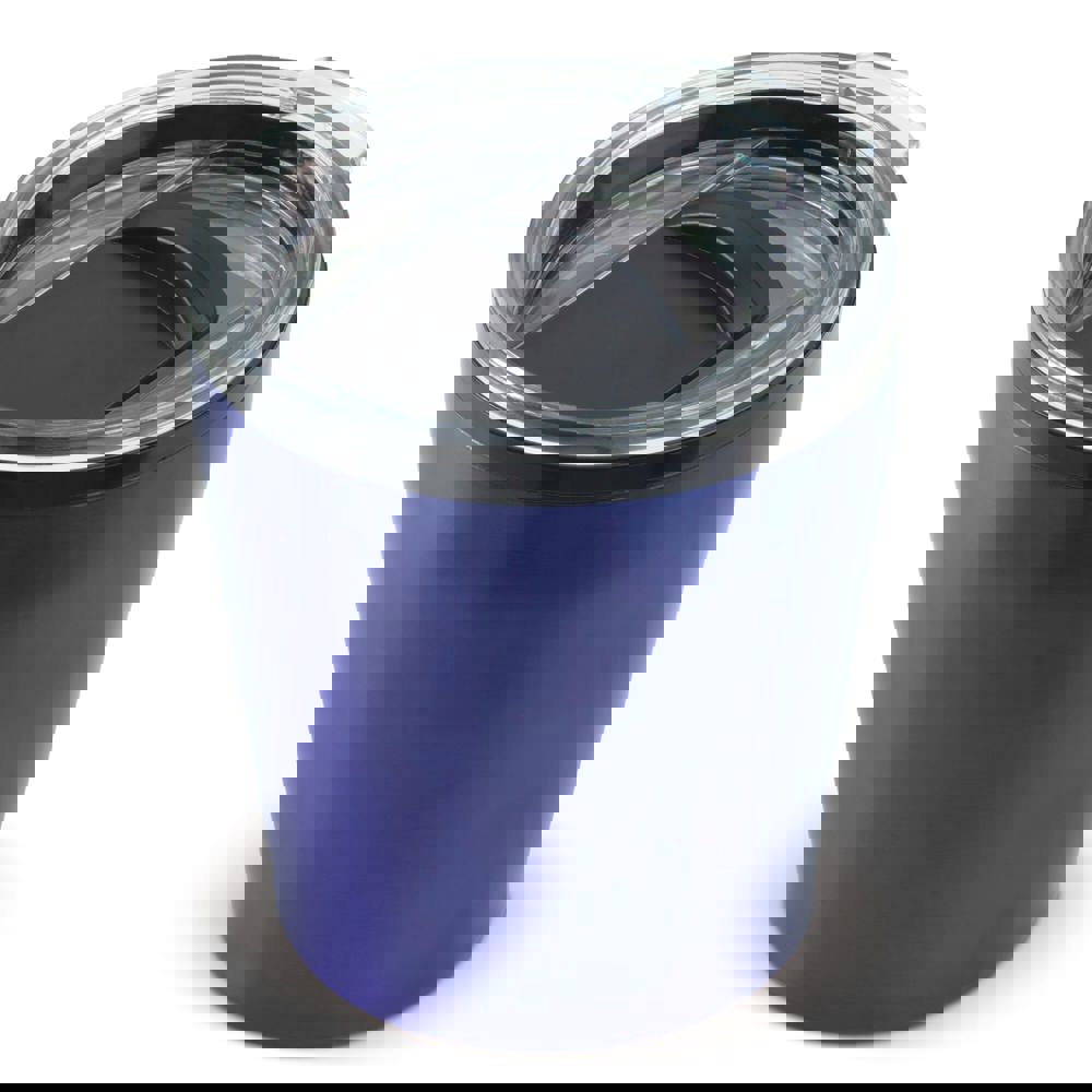 Koffiebeker metallic 180ml - Donkerblauw