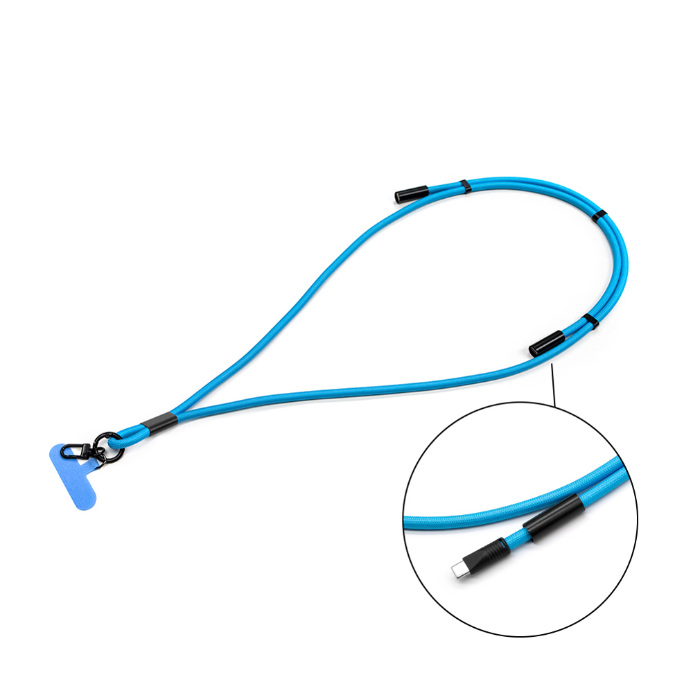 Charging Cable Lanyard XL - blue