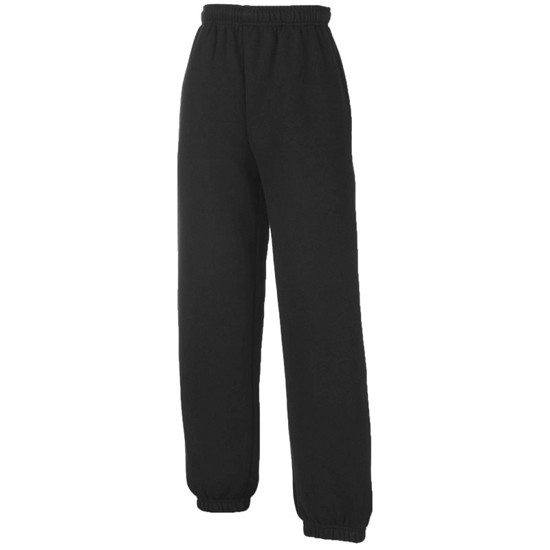 640510 - Kids klassieke joggingbroek met elastische manchetten - Zwart
