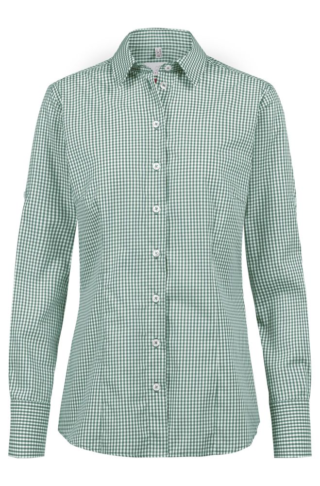 D blouse 1/1 RF Basic - 400 vichy groen geruit