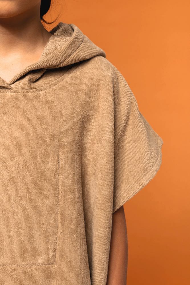 PA582 - Kinderponcho met capuchon van badstof
