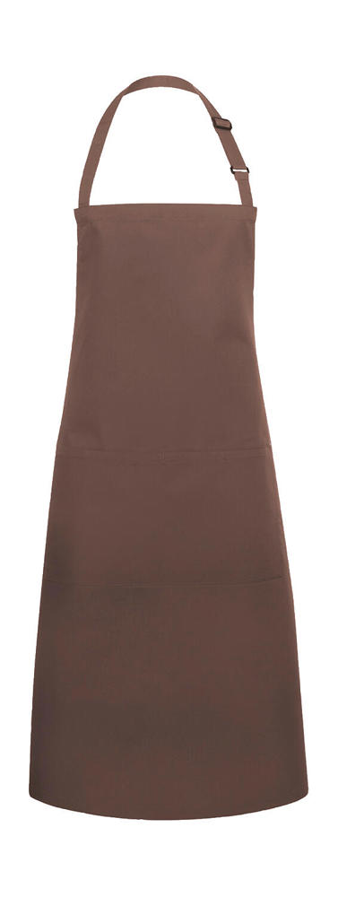 Bib Apron Basic with Pocket - Light Brown