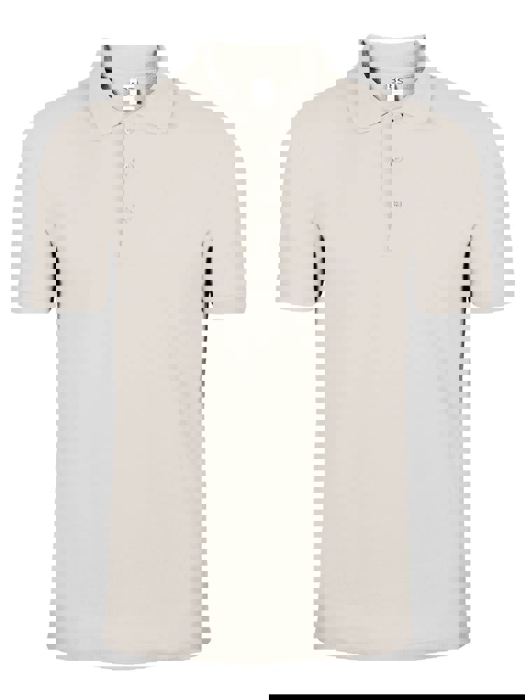 BS Evolution Polo, 180gr/m2, 100% katoen - Gebroken wit (12-0304 TPG)