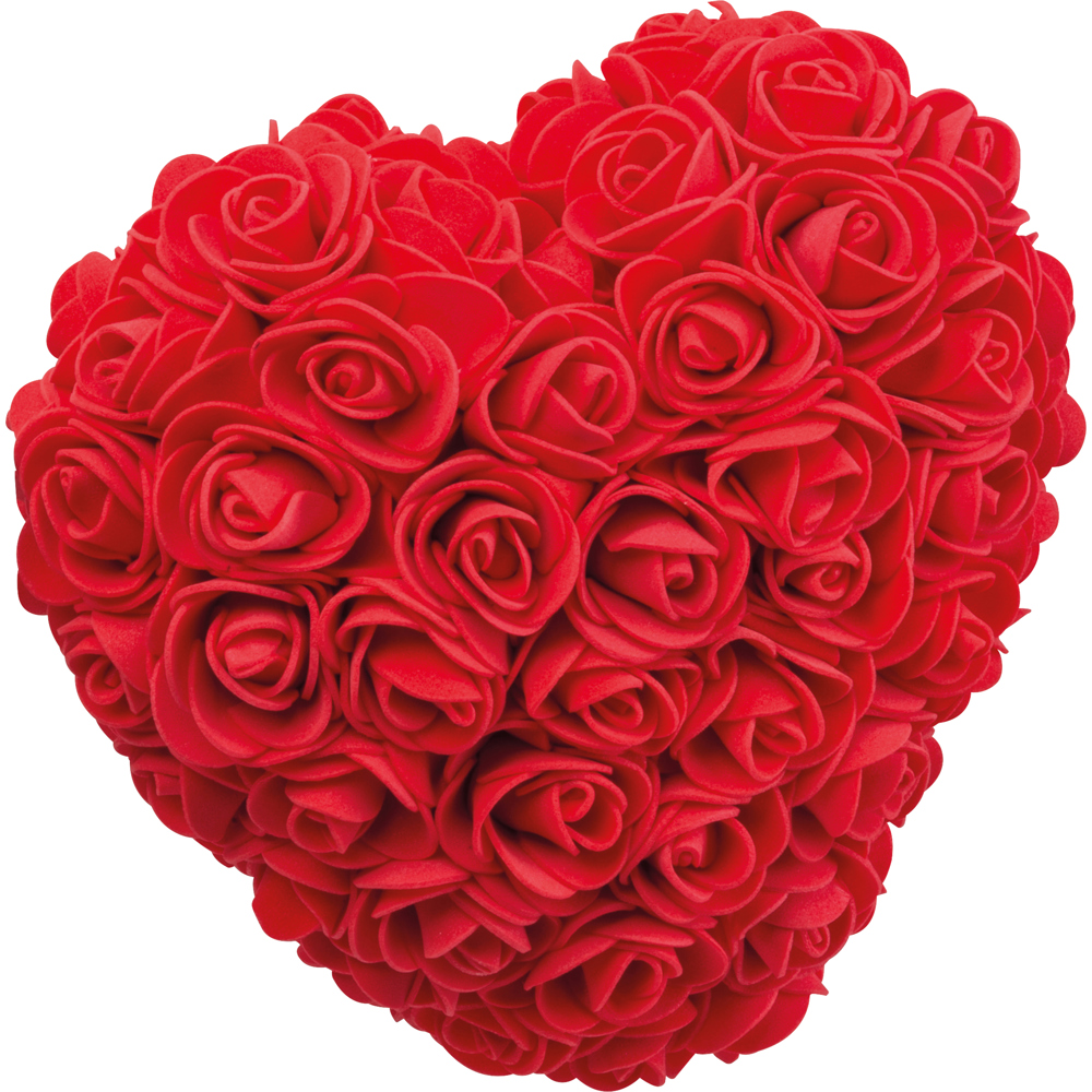 Artificial roses in heart shape JANICE