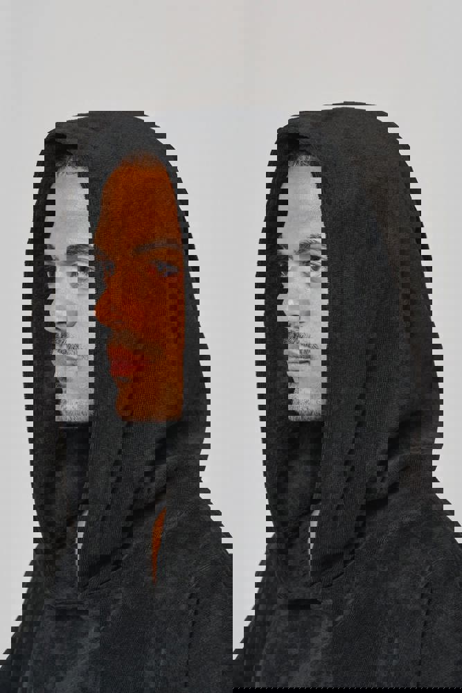 PA581 - Uniseks poncho met capuchon van badstof