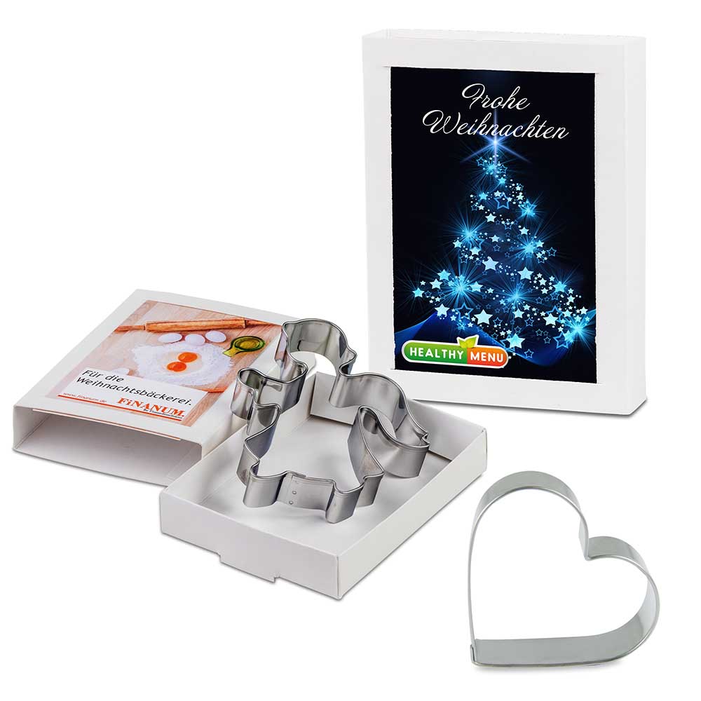 Bakvormpjes in slide doosje - hart