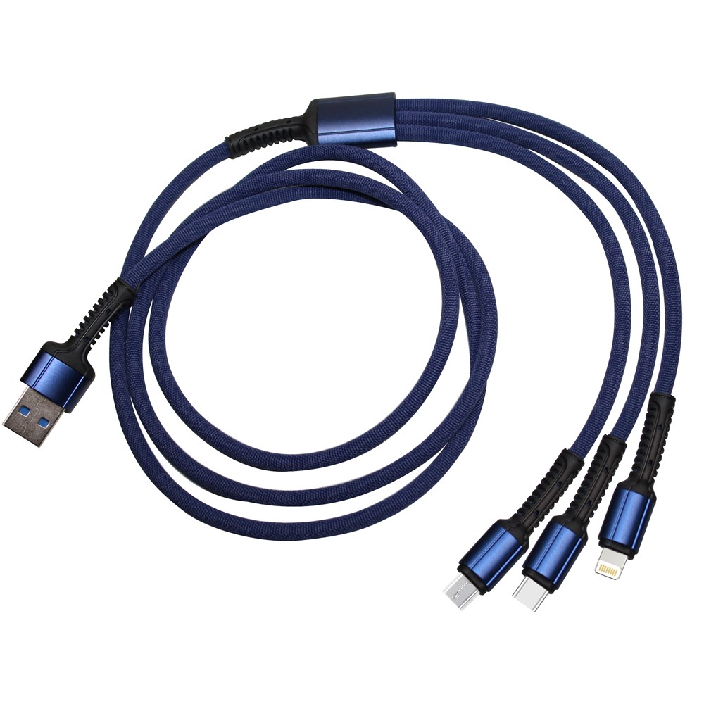 3in1 Cable "Flex" - Blauw