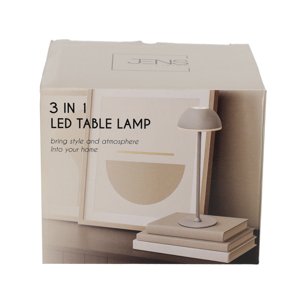 JENS Living 3-in-1 LED Touch Lamp Taupe