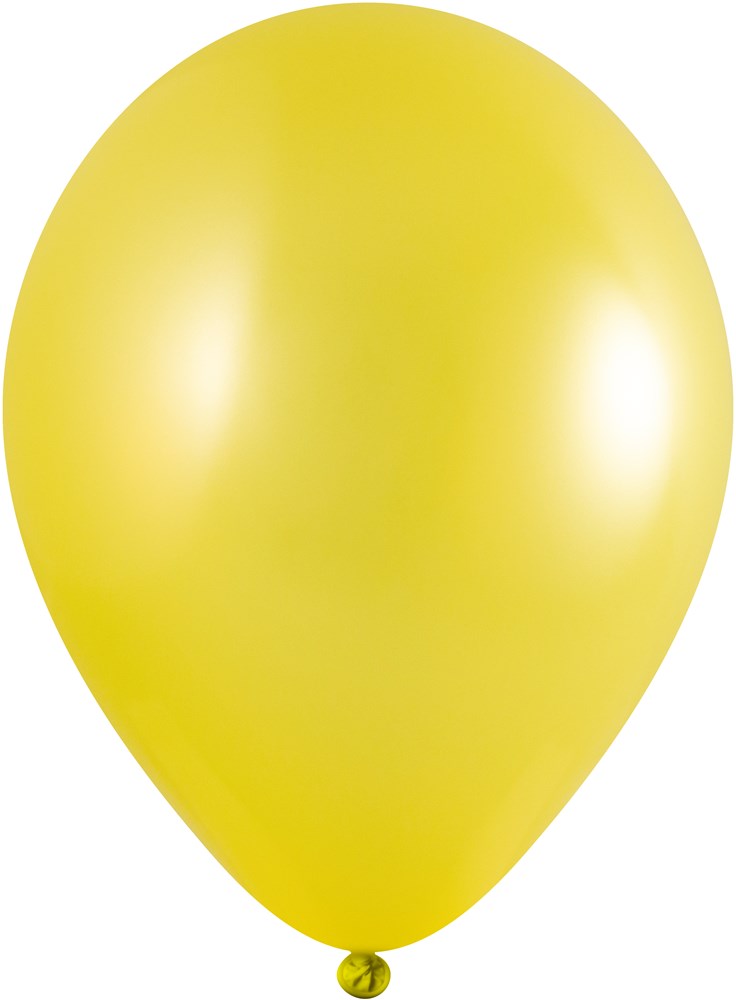 Ballonnen bedrukt 85/95 cm - Ø 33 cm - 11 inch - Geel Metallic (2410) (± PMS 108)