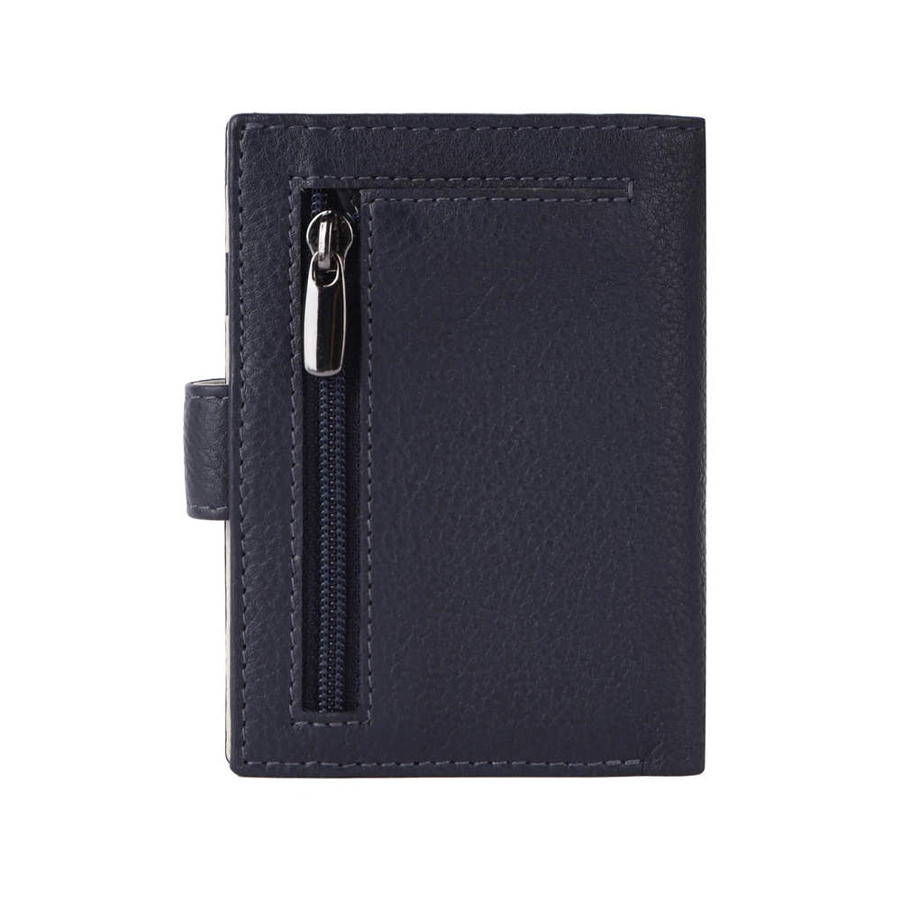 Card Wallet Leather MagSafe Luxe Navy