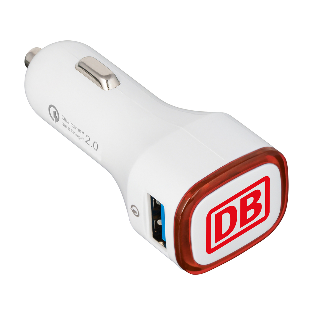 USB car charger Quick Charge 2.0® COLLECTION 500 - rood, wit / rood