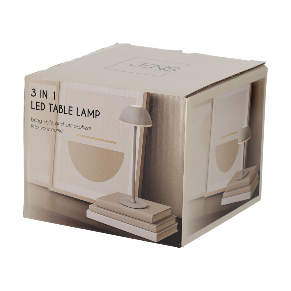 JENS Living 3-in-1 LED Touch Lamp Taupe