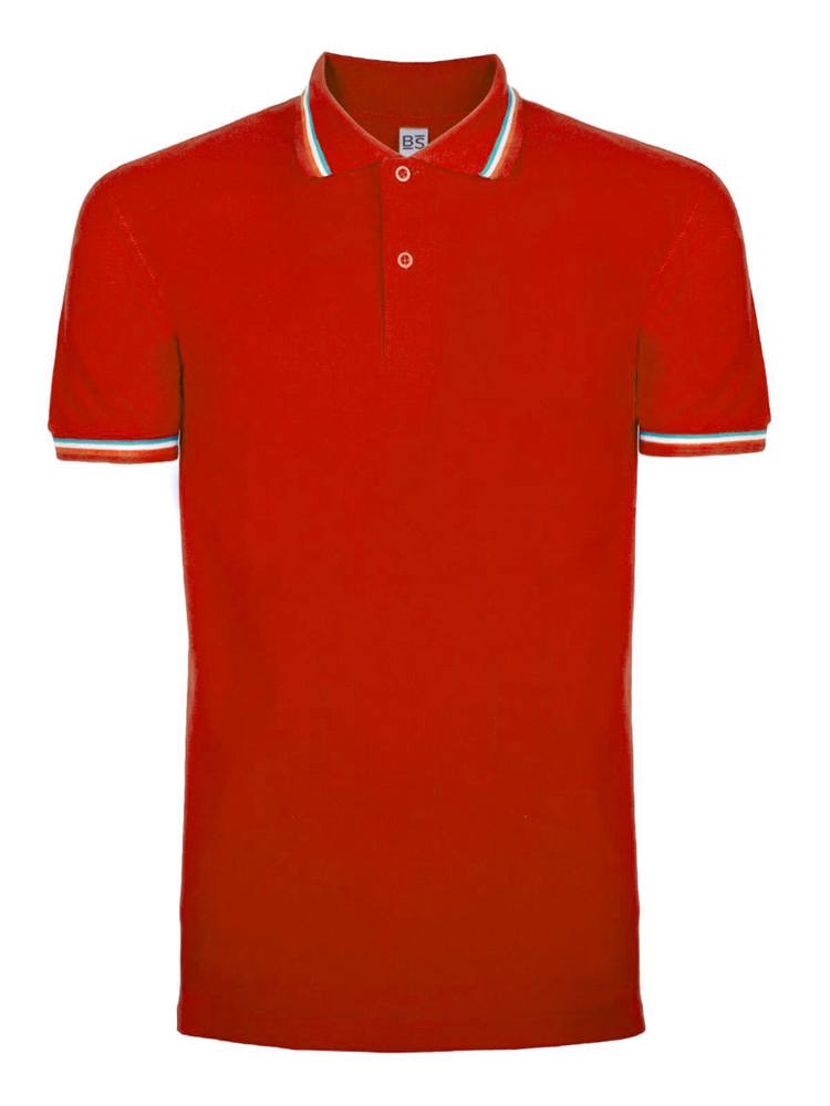 BS Italy Polo, 200gr/m2, 100% Katoen - Rood (PMS 186c)