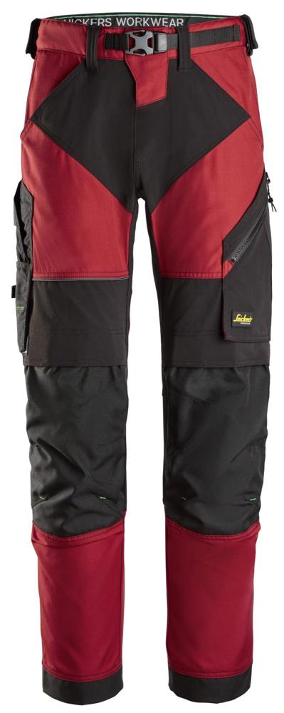 FlexiWork, Werkbroek+ - Chilli Rood - Zwart, (1604)
