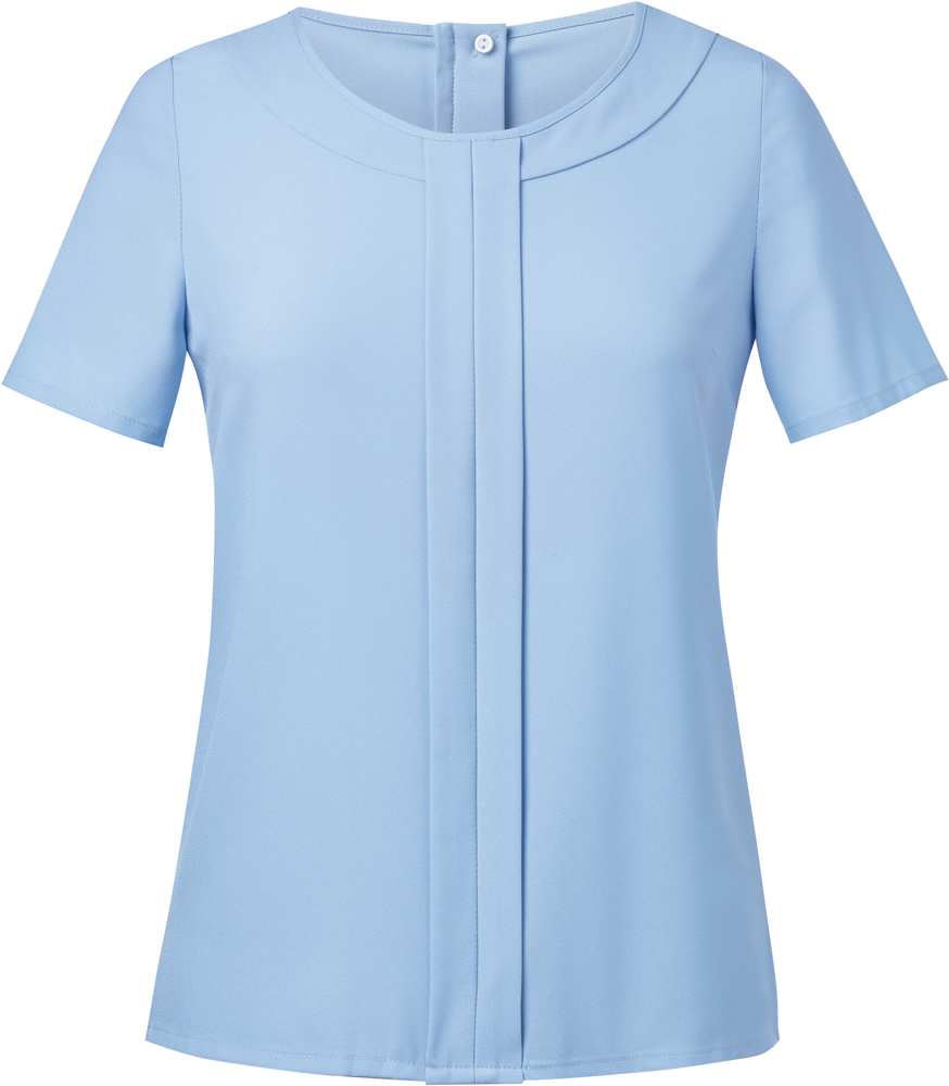 BT2280 - Blouse in Chinese crêpe VERONA - Sky Blue