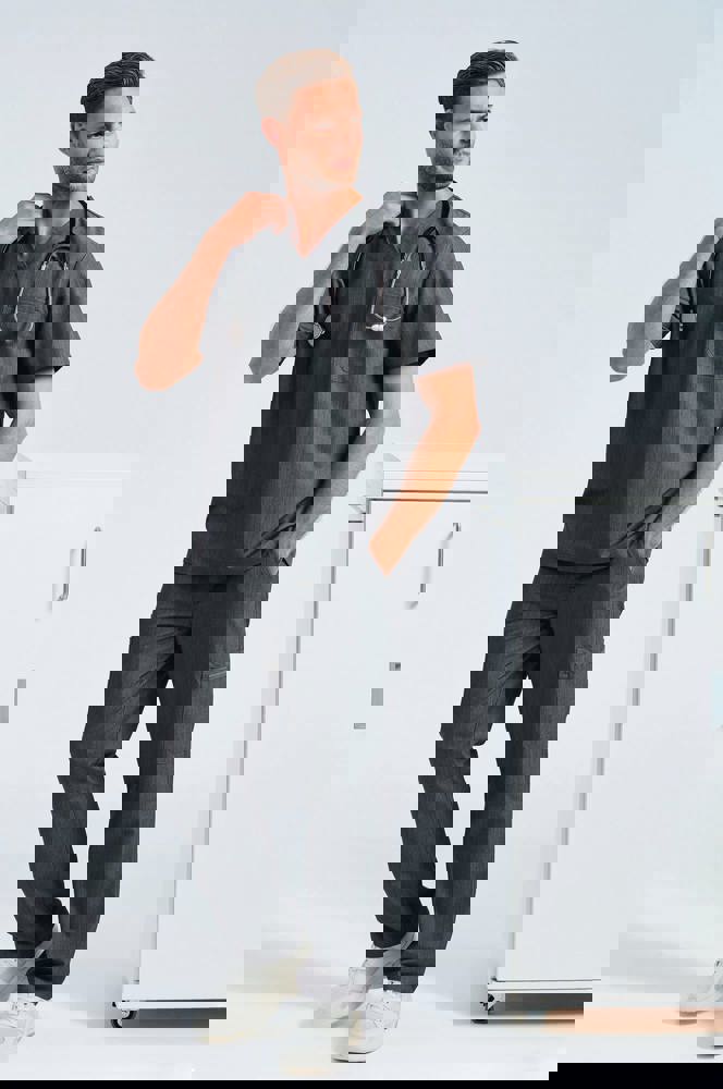 NN200 - Stretch tuniek met korte mouwen voor heren