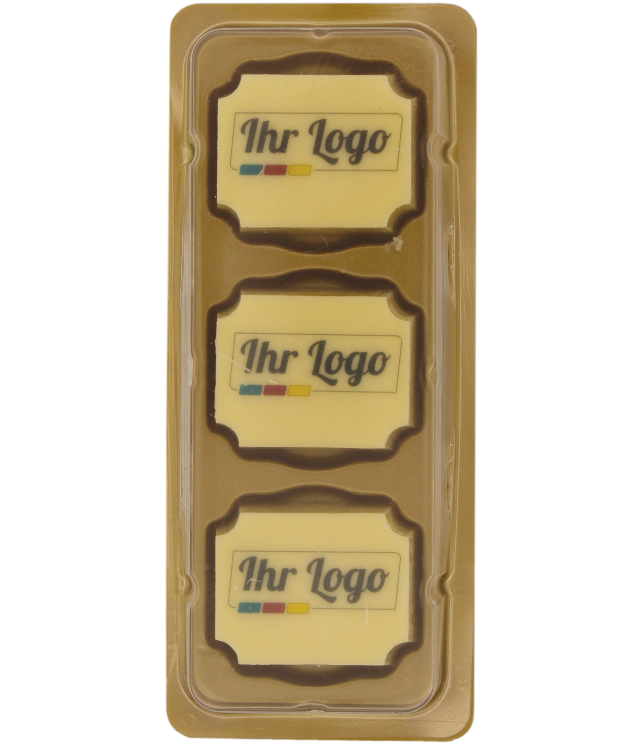 3er Logopraline 4c Kundenindividuelles Logo