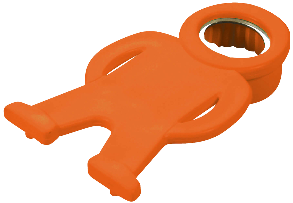 Flesopener MANFRED - met voetjes - Oranje