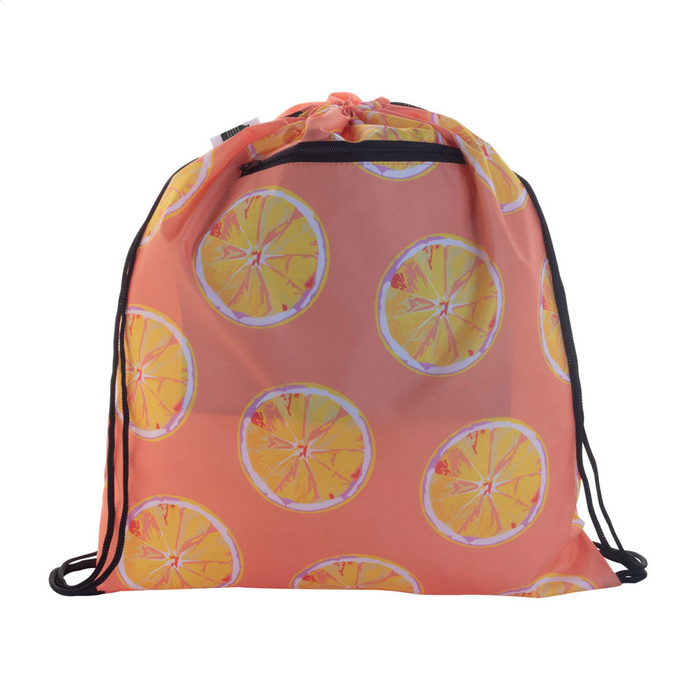 CreaDraw RFID RPET - custom made trekkoordtas - Zwart