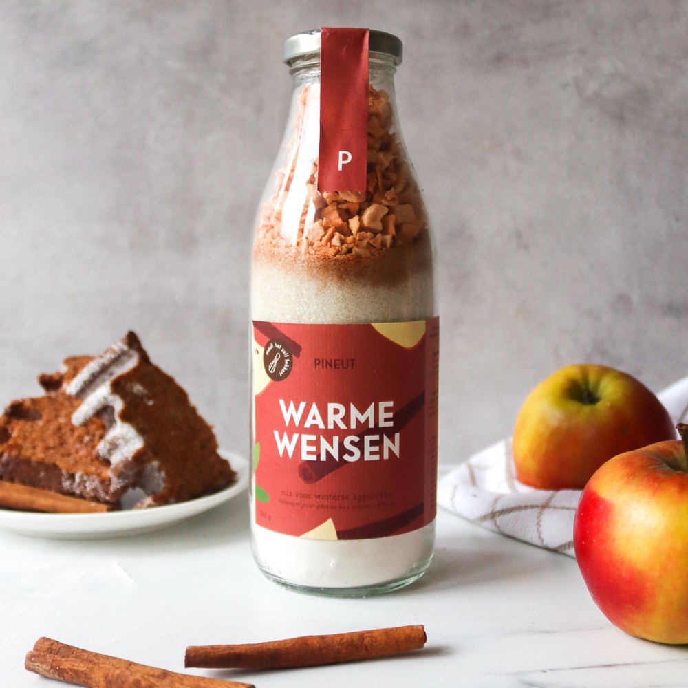Appel-Kaneel Cake | Warme Wensen | Cadeaufles | DIY-recept gezellig & feestelijk