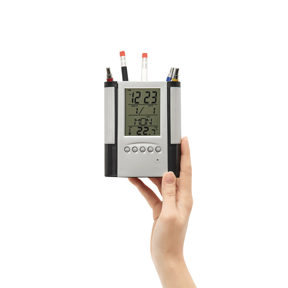 BUTLER - Pennenhouder met LCD alarmklokje