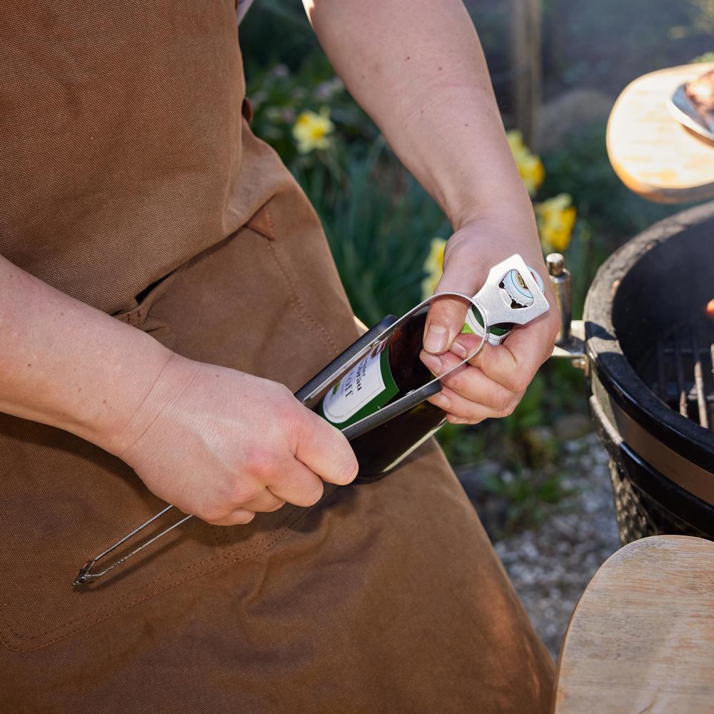 Barbecue tongs with bottle opener "Opener", 35 cm