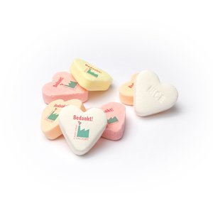 Bedrukte vruchtenhartjes 22mm