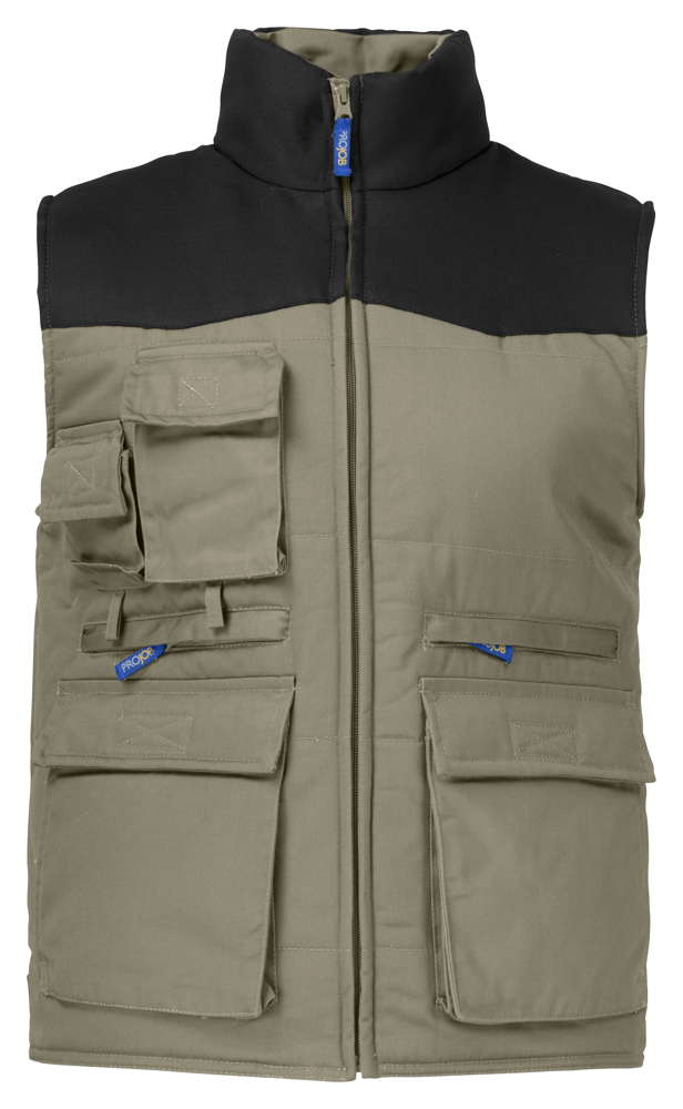 2806 GEVOERDE VEST MET CONTRAST