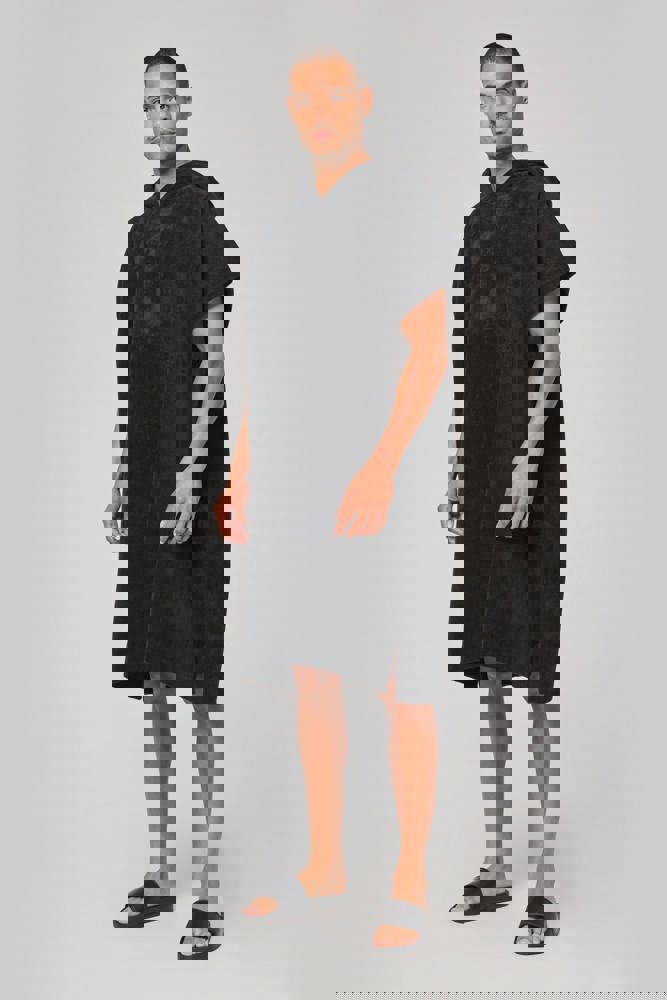 PA581 - Uniseks poncho met capuchon van badstof