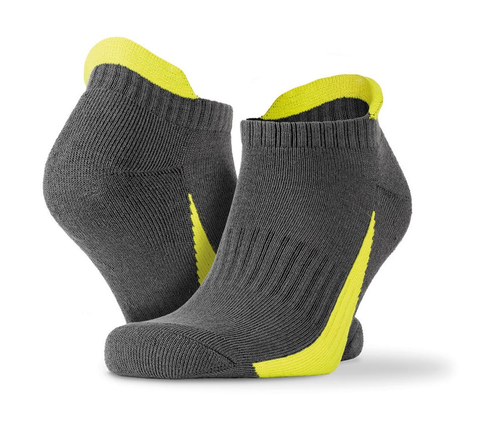 3-Pack Sneaker Socks - Grey/Lime