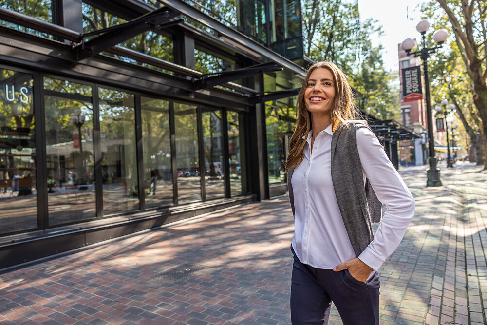 Cutter & Buck - Advantage Shirt Dames Dark Navy S