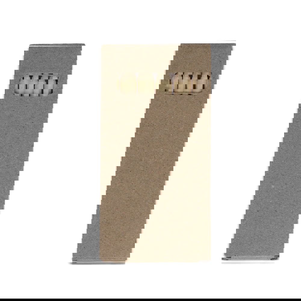 6 kleurpotloden in kraft doosje