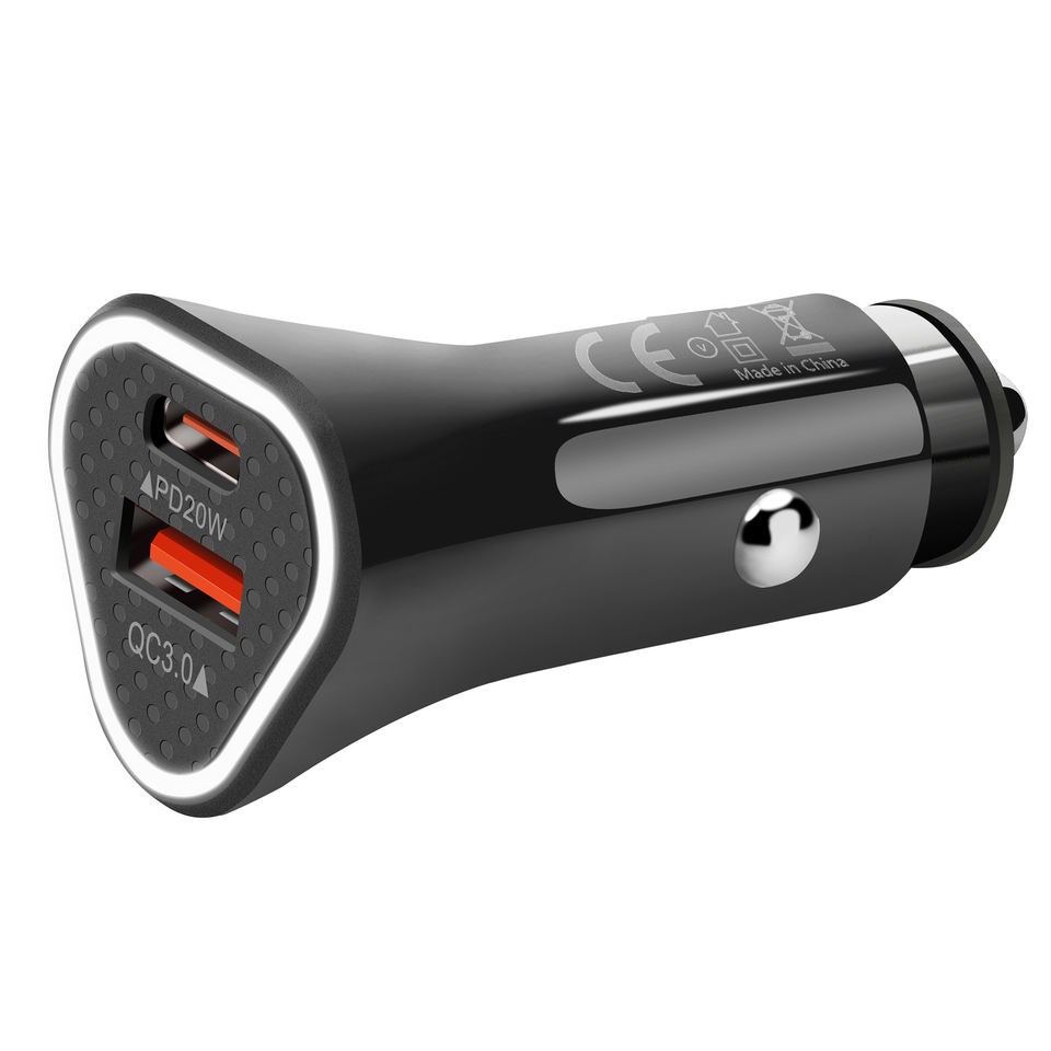 Car Charger "USB-C&A" - Zwart