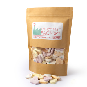 Bedrukte Vruchtenhartjes 40 mm (prijs per kilo)