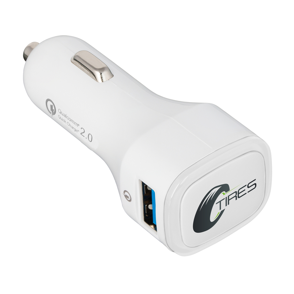 USB car charger Quick Charge 2.0® COLLECTION 500 - transparant, wit / transparant