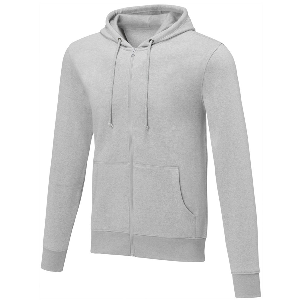 Charon heren hoodie met ritssluiting - gemêleerd grijs