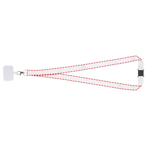 Addie sublimatie RPET-lanyard met telefoonhouder en veiligheidssluiting