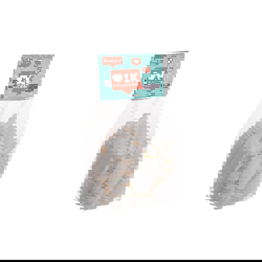 Blokzakje met kopkaartje en 150 gram snoep