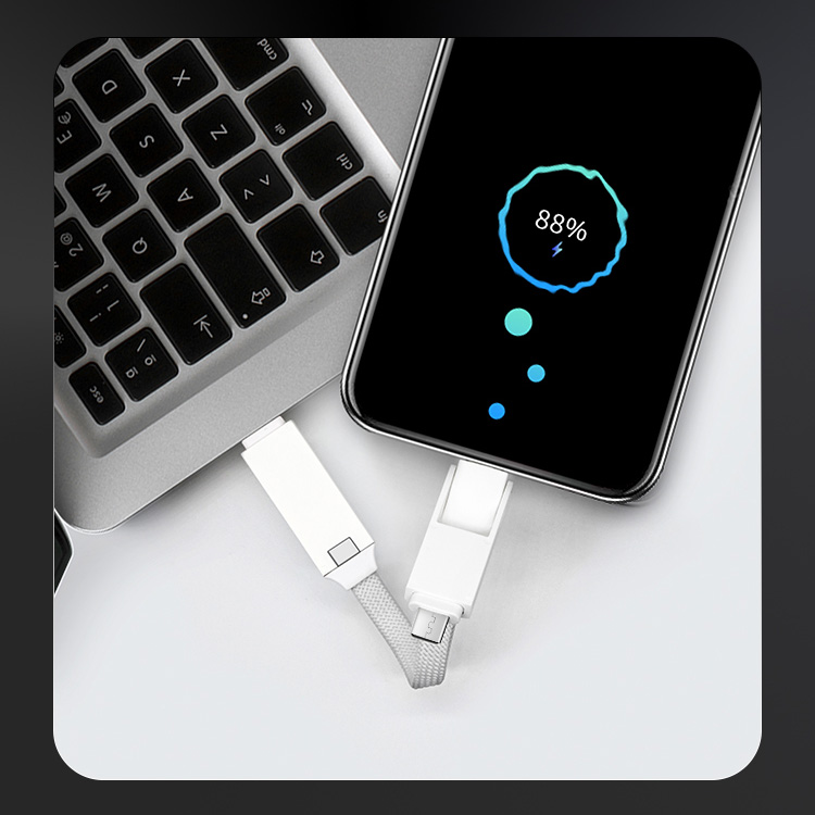 2 in 1 magnetische sleutelhanger oplaadkabel