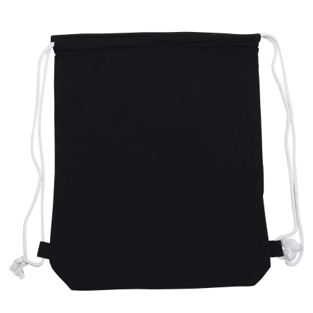 ADARE Katoenen rugzak gekleurd, 140 gr/m² - Zwart/Wit