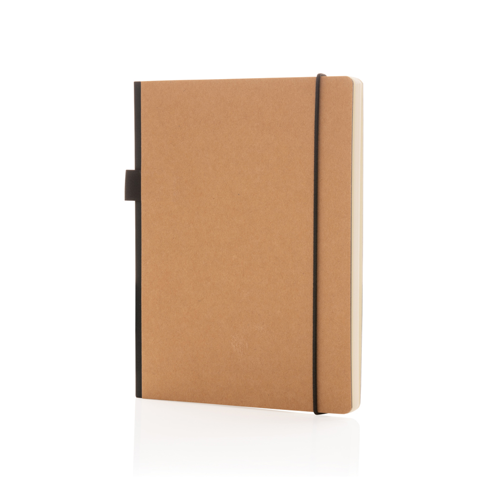 A5 deluxe kraft hardcover notitieboek - bruin (± PMS 728)