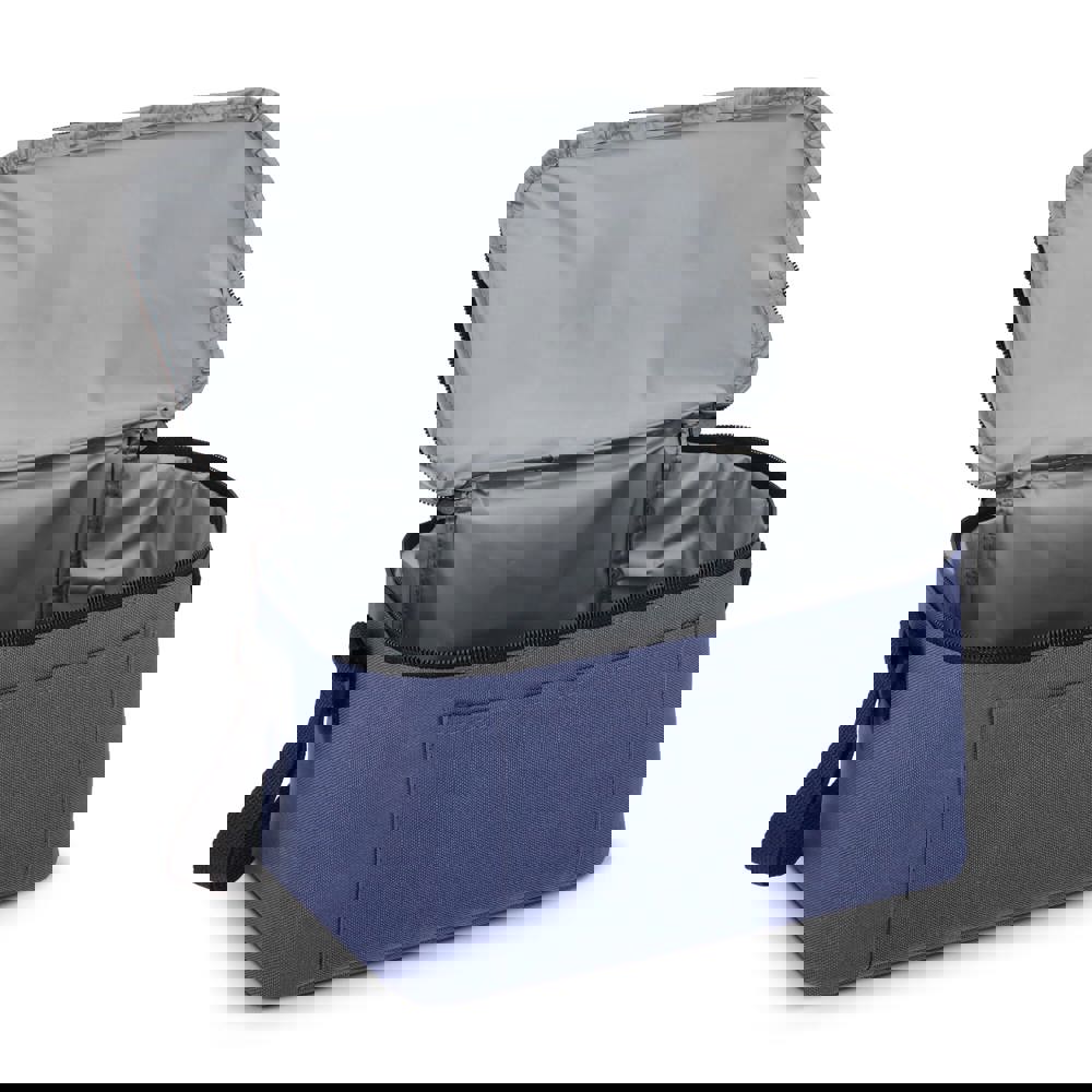 600D gerecycled PET koeltas voor 6 blikjes 25 x 14.5 x 15.5 cm 5 L