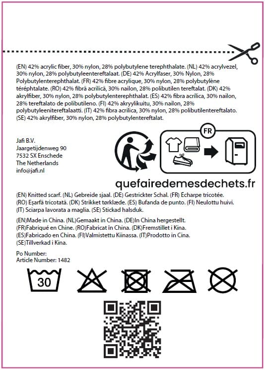Gebreide sjaal exclusief 