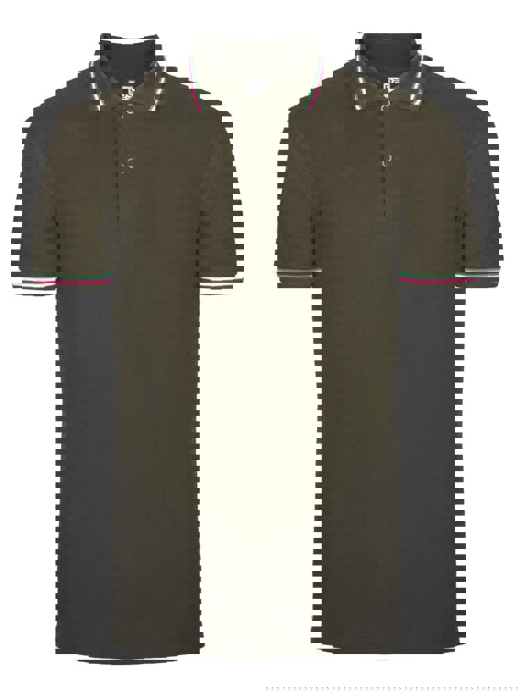 BS Italy Polo, 200gr/m2, 100% Katoen - Olijfgroen (PMS 418C)