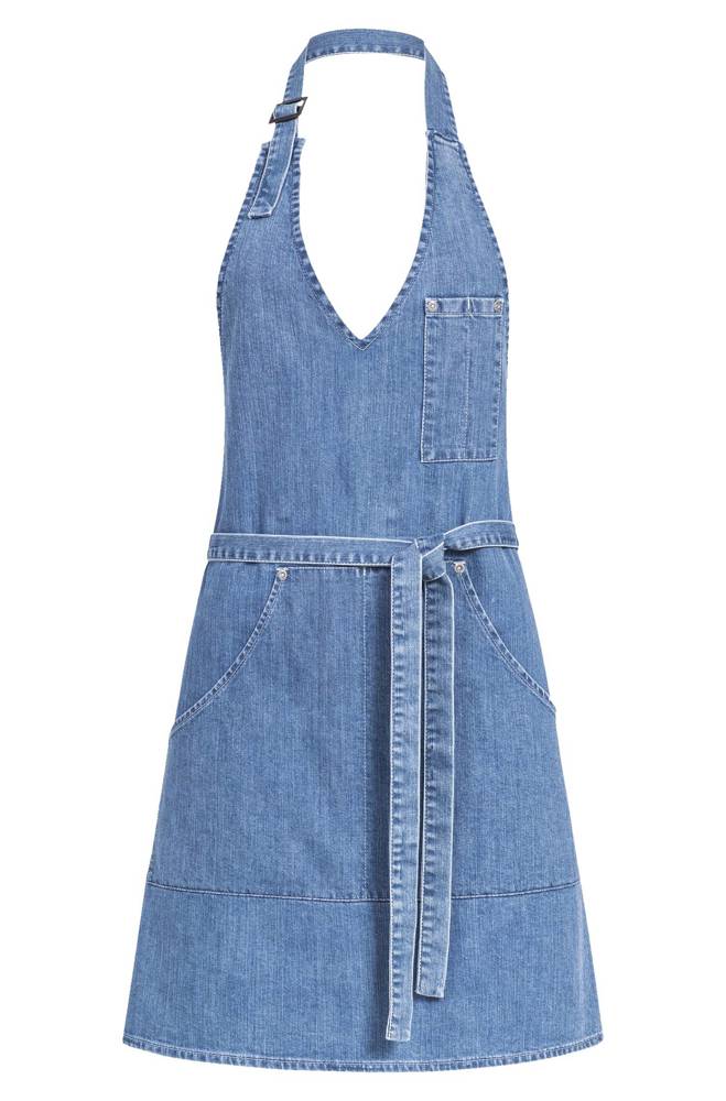 D halterschort denim 70x61 cm