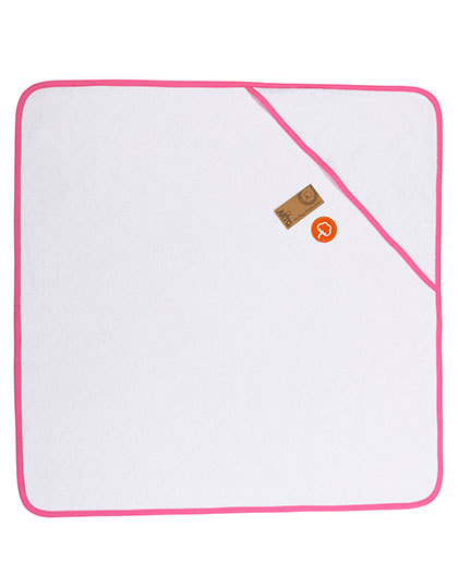ARTG - Babiezz® ALL-Over Sublimation Hooded Towel - White, Pink
