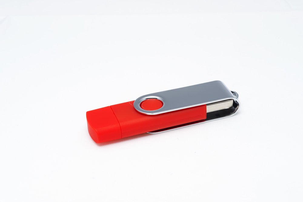 USB DUAL met Type C connector USB 3.0 - Red