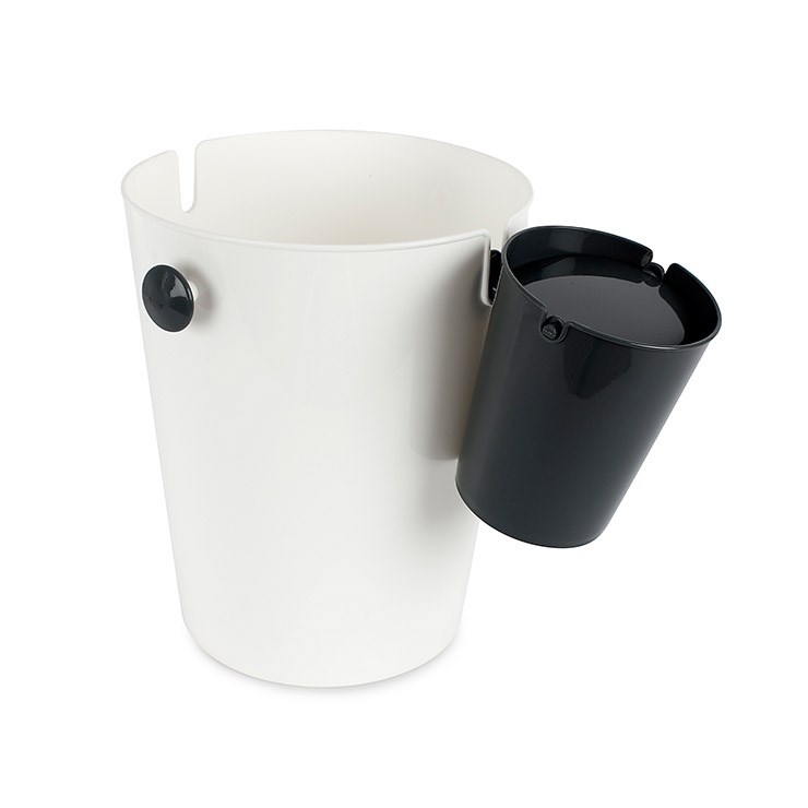 Afvalbak,Combo,10 L,wit/grijs