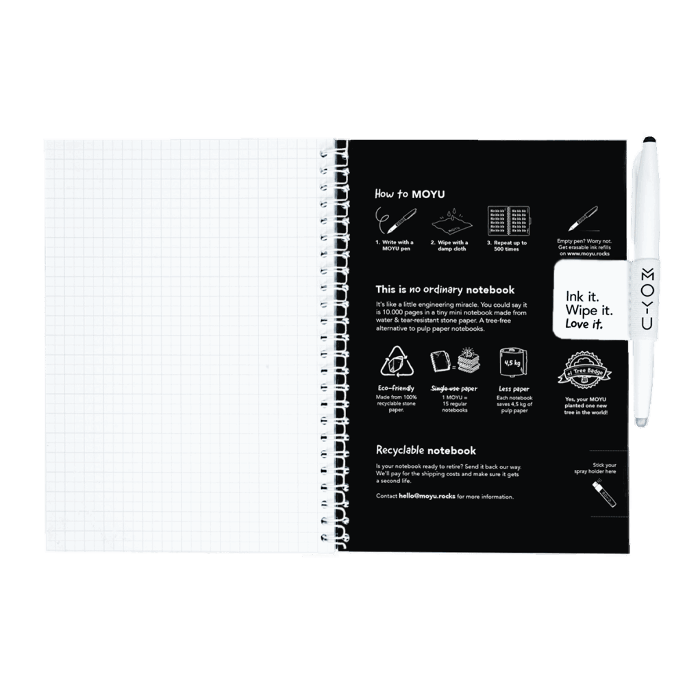 A5 notitieboek herschrijfbaar Premium hardcover