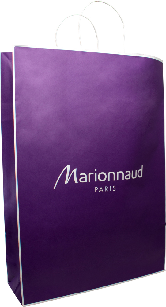 BASIC draagtas met gedraaide papieren koorden, 36 x 12 x 50 cm